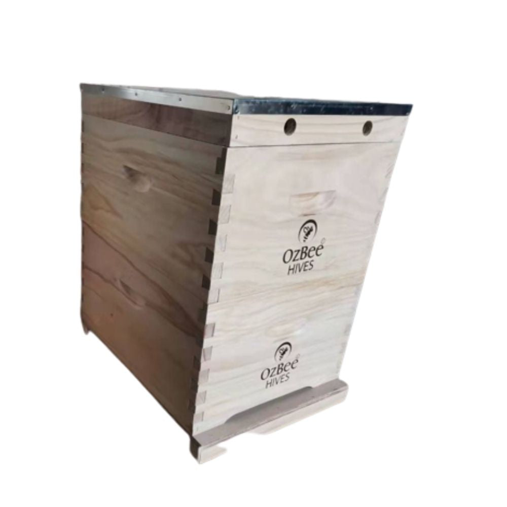10 Frames Premium Double Beehive Kit NZ Pine Timber-Flat Pack Boxes, OZBEE Premium Beehive
